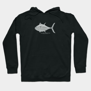 Bluefin Tuna with Common and Latin Names - fish design Hoodie